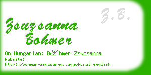 zsuzsanna bohmer business card